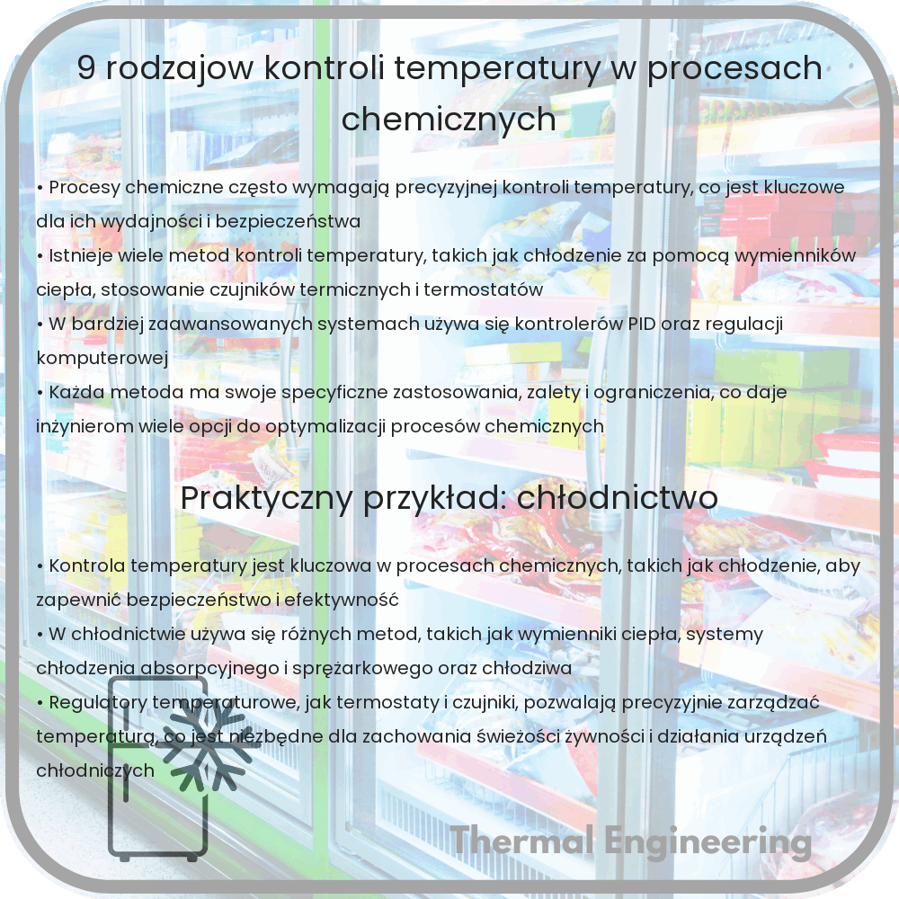 9 rodzajów kontroli temperatury w procesach chemicznych
