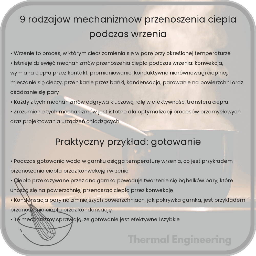 9 Rodzajów Mechanizmów Przenoszenia Ciepła podczas Wrzenia