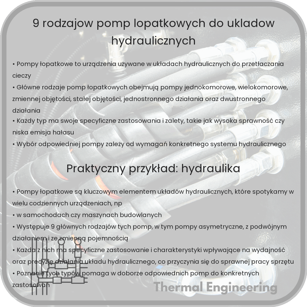 9 Rodzajów Pomp Łopatkowych do Układów Hydraulicznych