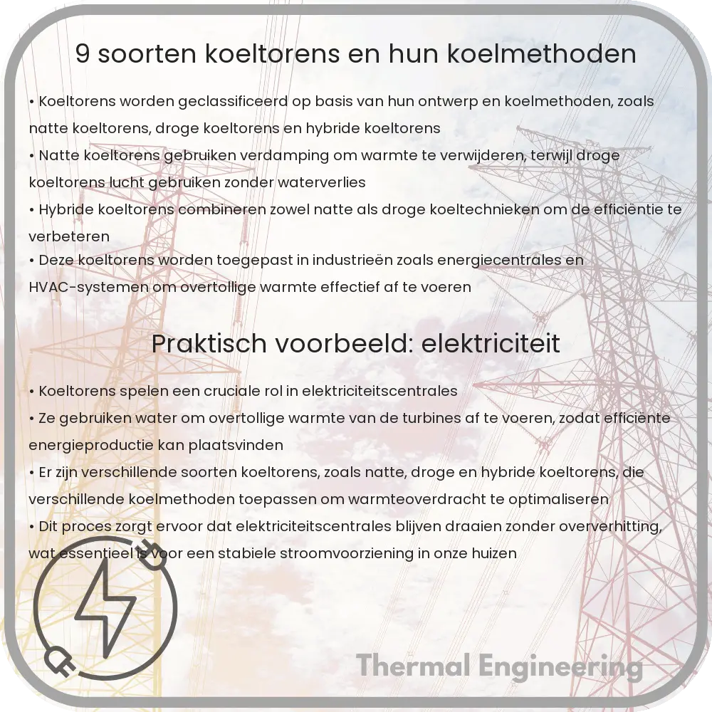 9 Soorten Koeltorens en Hun Koelmethoden