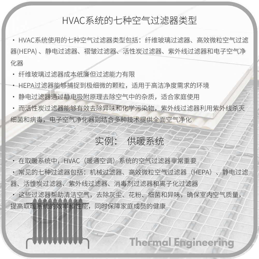 HVAC系统的七种空气过滤器类型