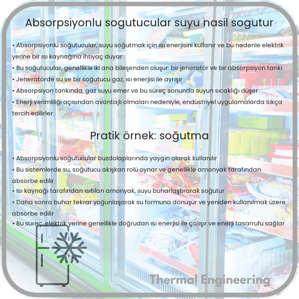 Absorpsiyonlu Soğutucular Suyu Nasıl Soğutur?