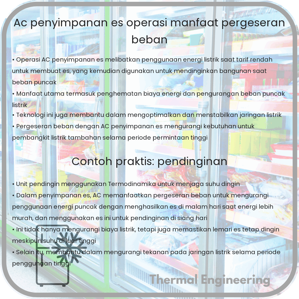 AC Penyimpanan Es | Operasi, Manfaat, Pergeseran Beban