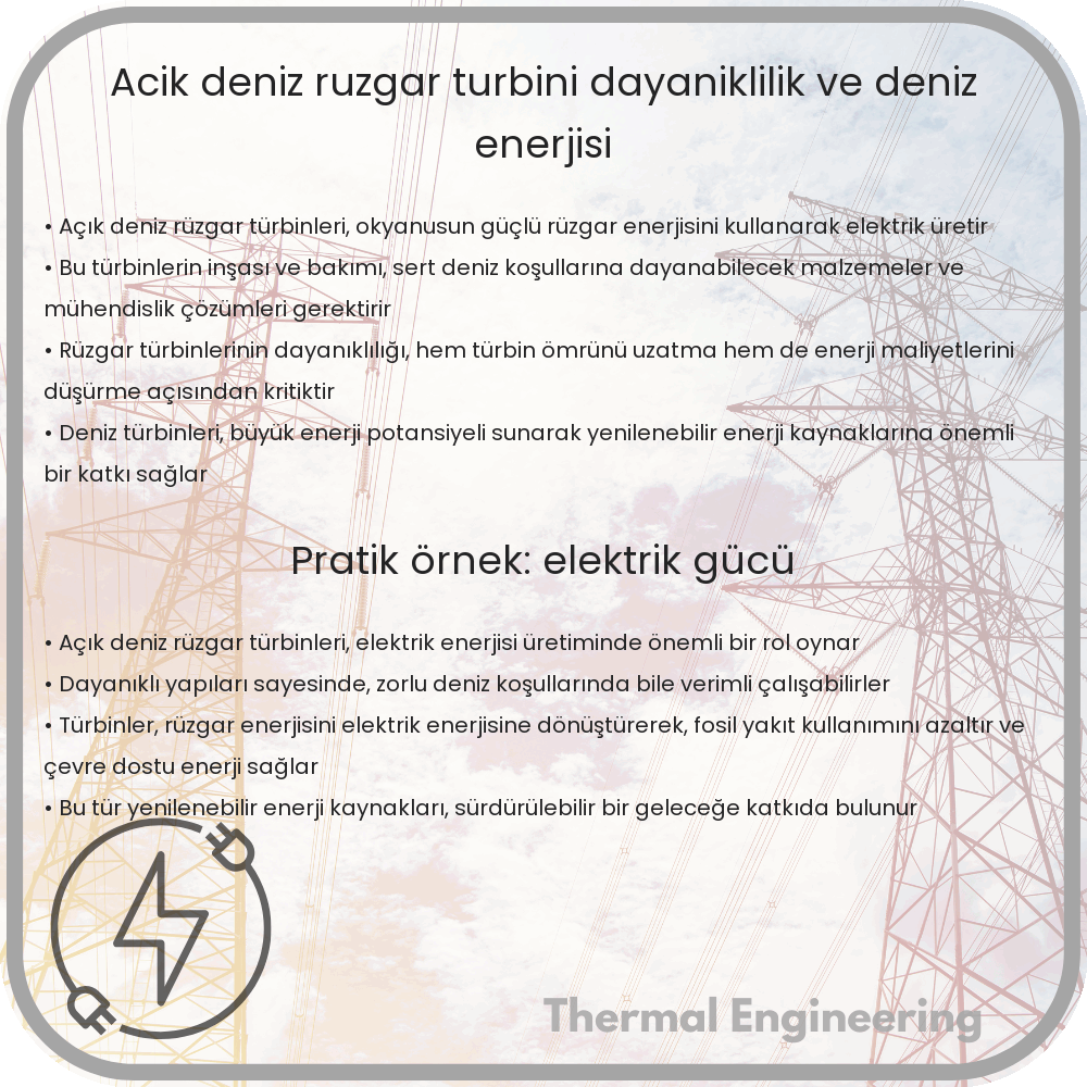 Açık Deniz Rüzgar Türbini | Dayanıklılık ve Deniz Enerjisi