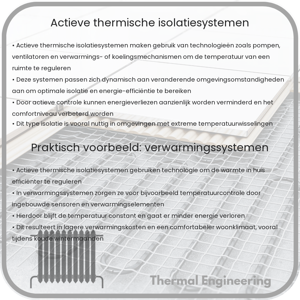 Actieve thermische isolatiesystemen