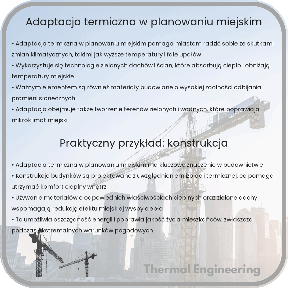 Adaptacja termiczna w planowaniu miejskim