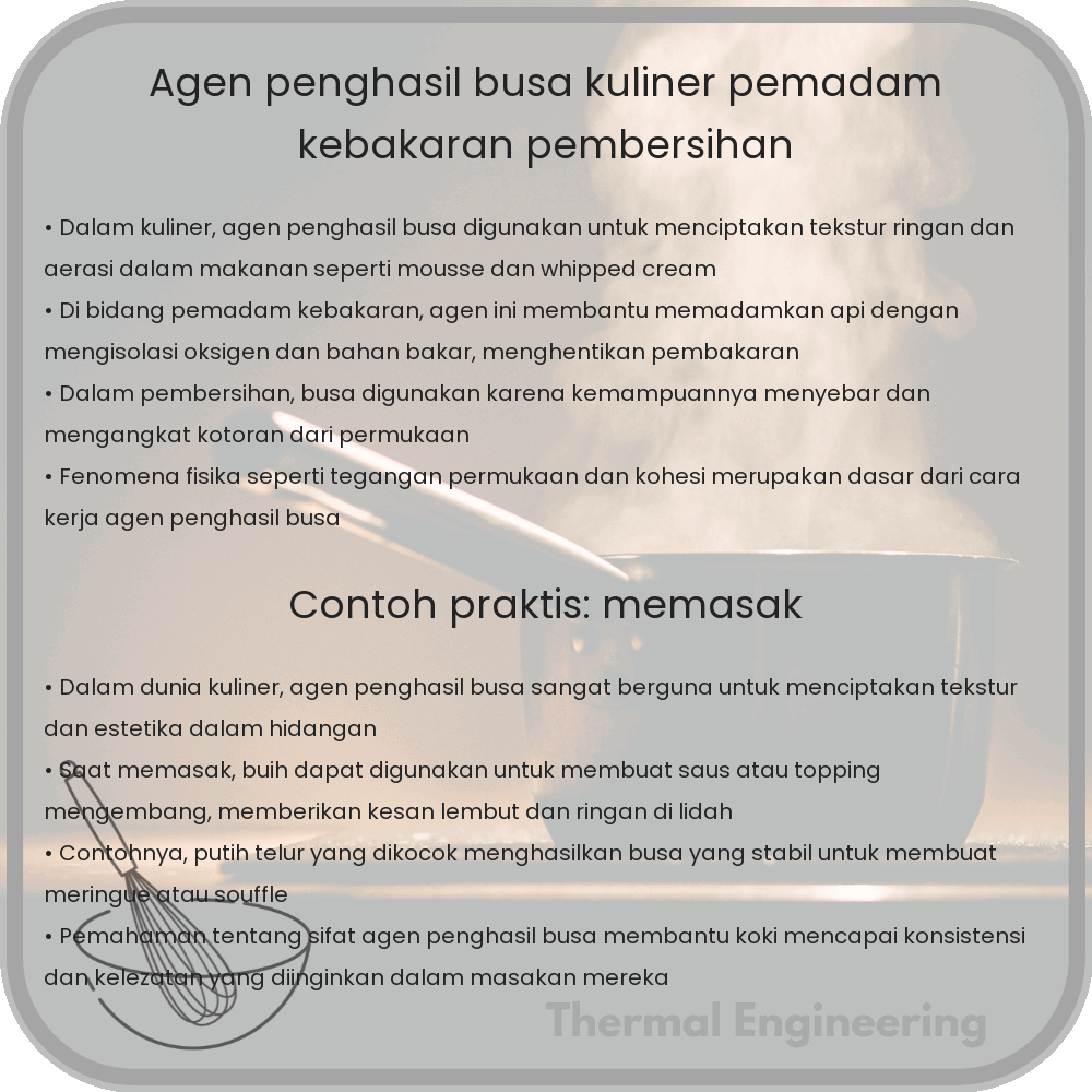 Agen Penghasil Busa | Kuliner, Pemadam Kebakaran & Pembersihan
