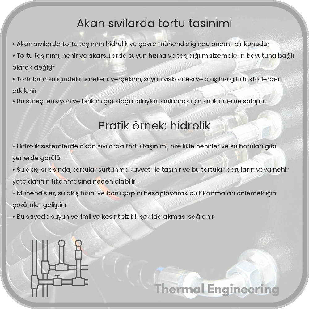 Akan Sıvılarda Tortu Taşınımı