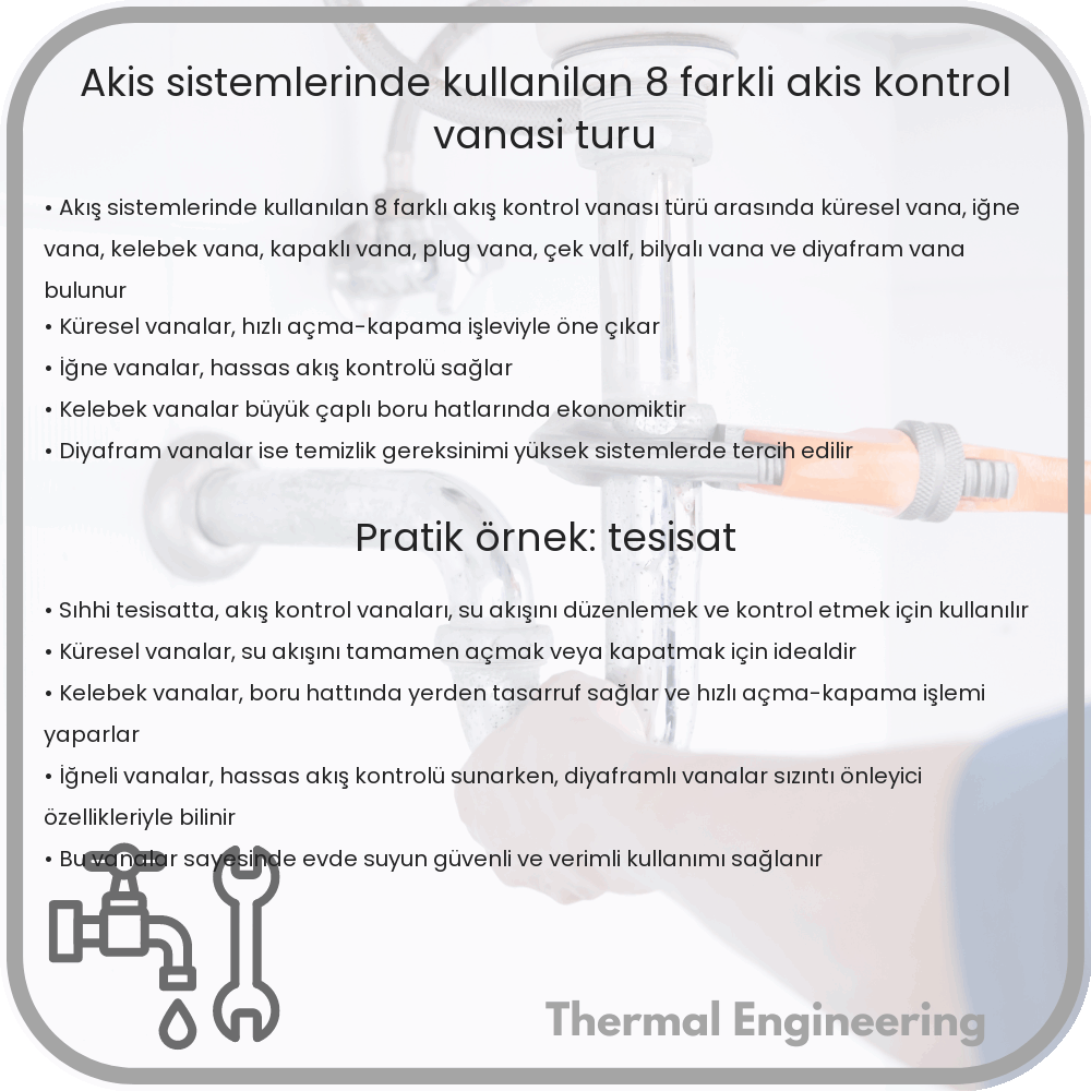 Akış Sistemlerinde Kullanılan 8 Farklı Akış Kontrol Vanası Türü