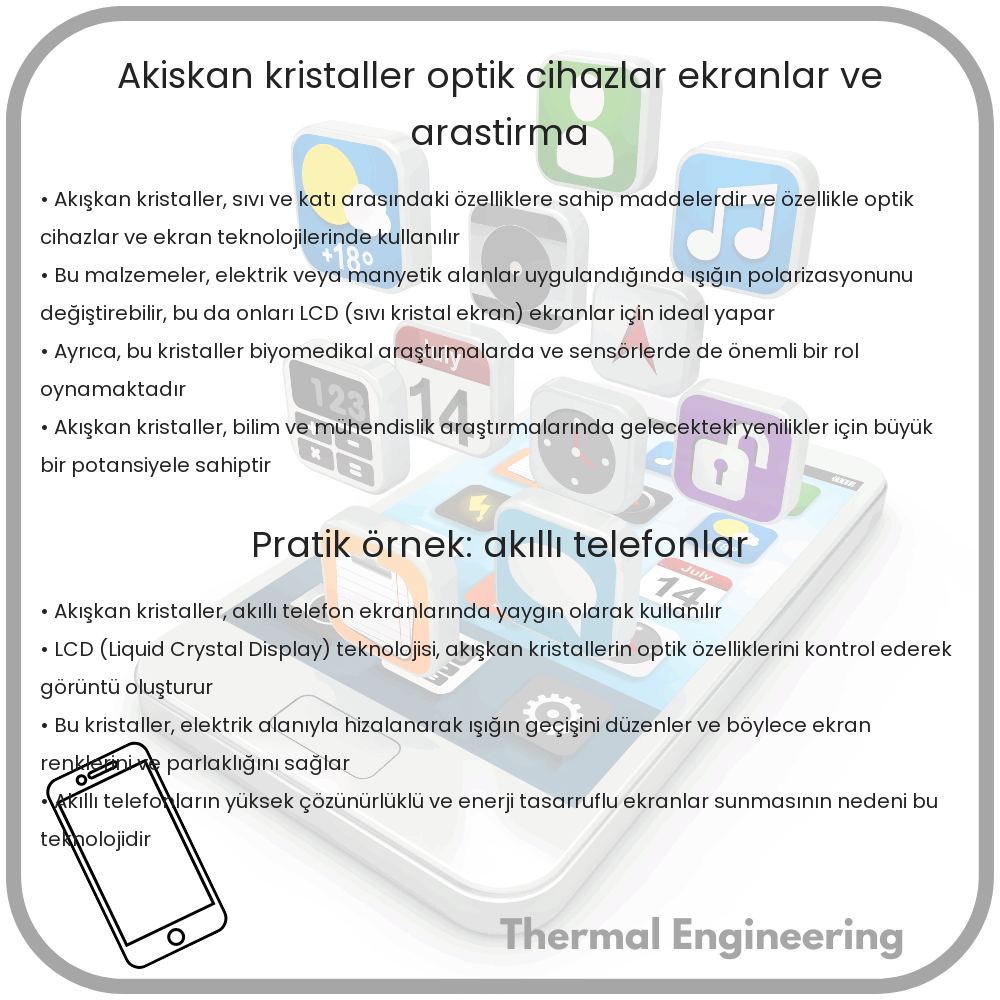 Akışkan Kristaller | Optik Cihazlar, Ekranlar ve Araştırma