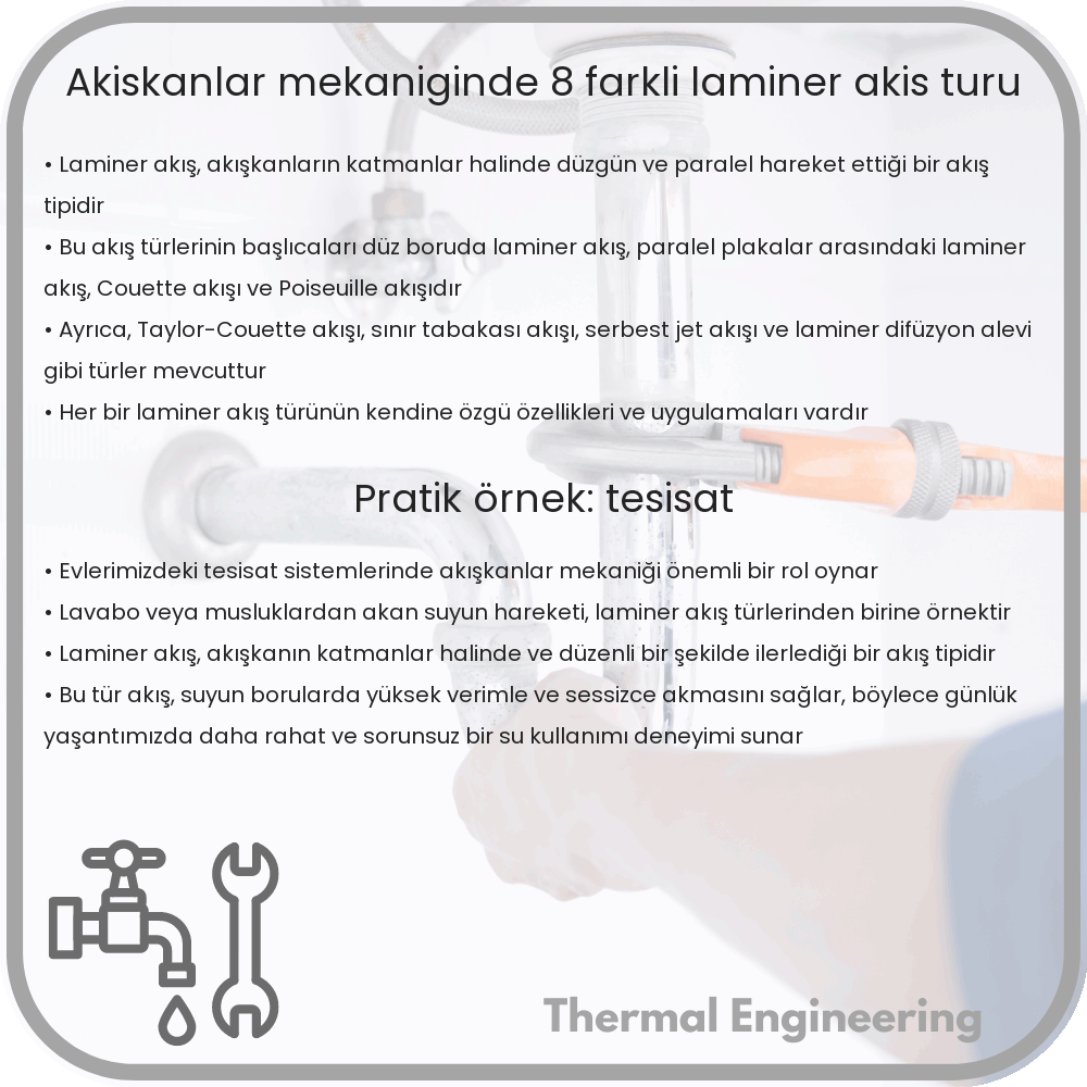 Akışkanlar Mekaniğinde 8 Farklı Laminer Akış Türü