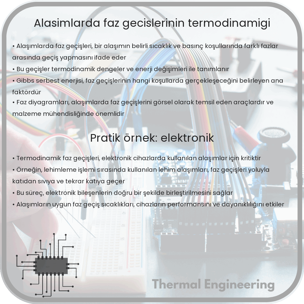 Alaşımlarda Faz Geçişlerinin Termodinamiği