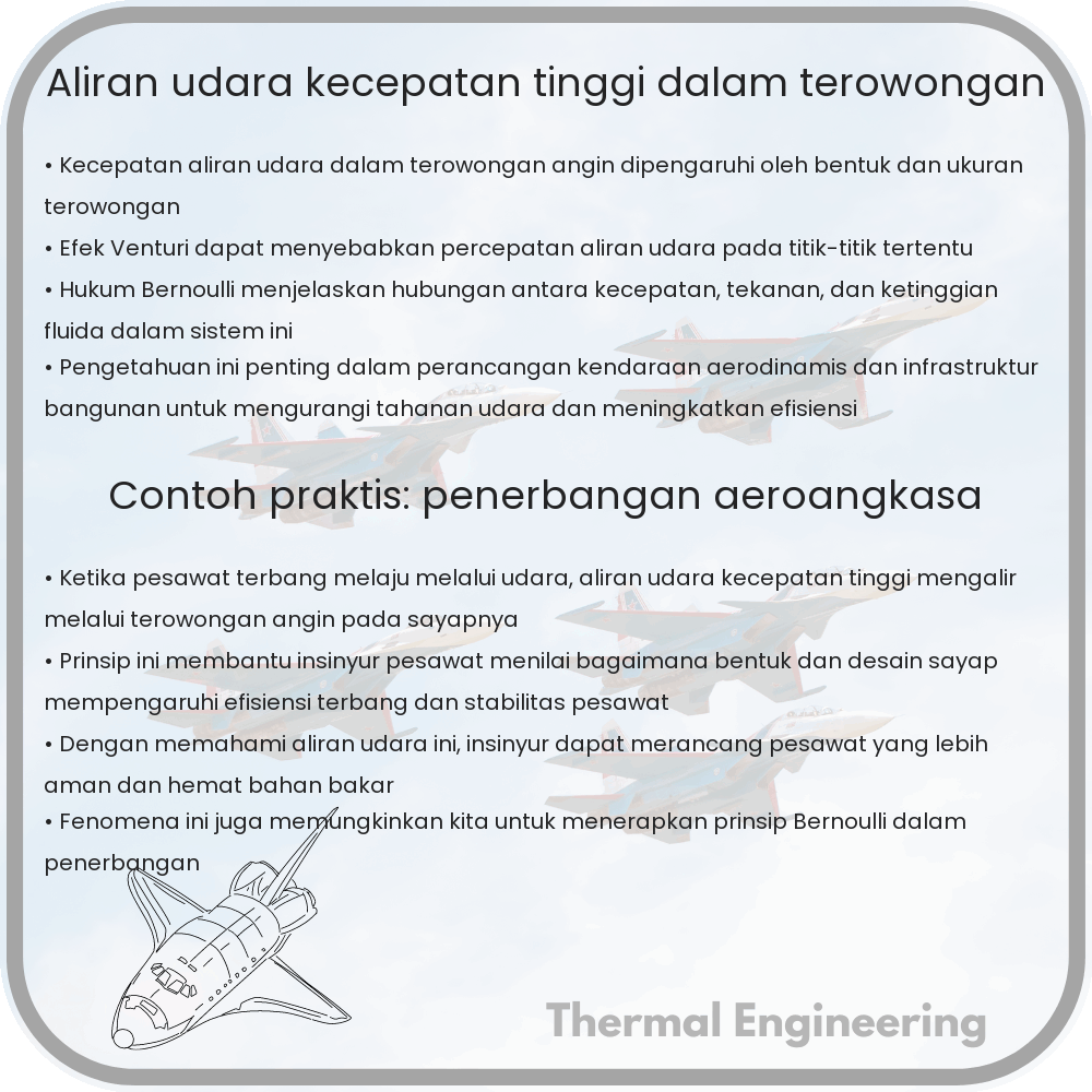 Aliran Udara Kecepatan Tinggi dalam Terowongan