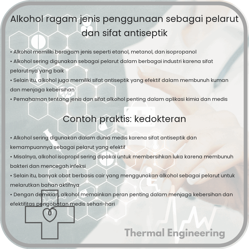 Alkohol | Ragam Jenis, Penggunaan sebagai Pelarut, dan Sifat Antiseptik