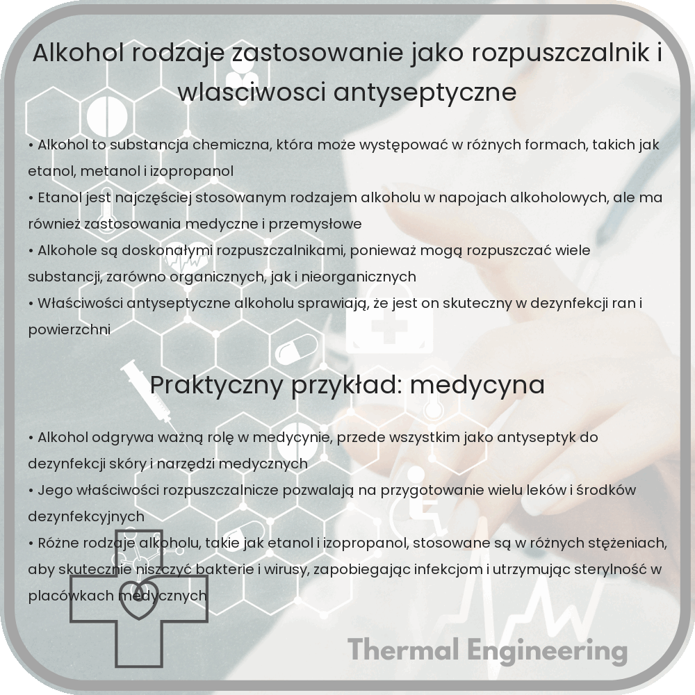 Alkohol | Rodzaje, Zastosowanie jako Rozpuszczalnik i Właściwości Antyseptyczne