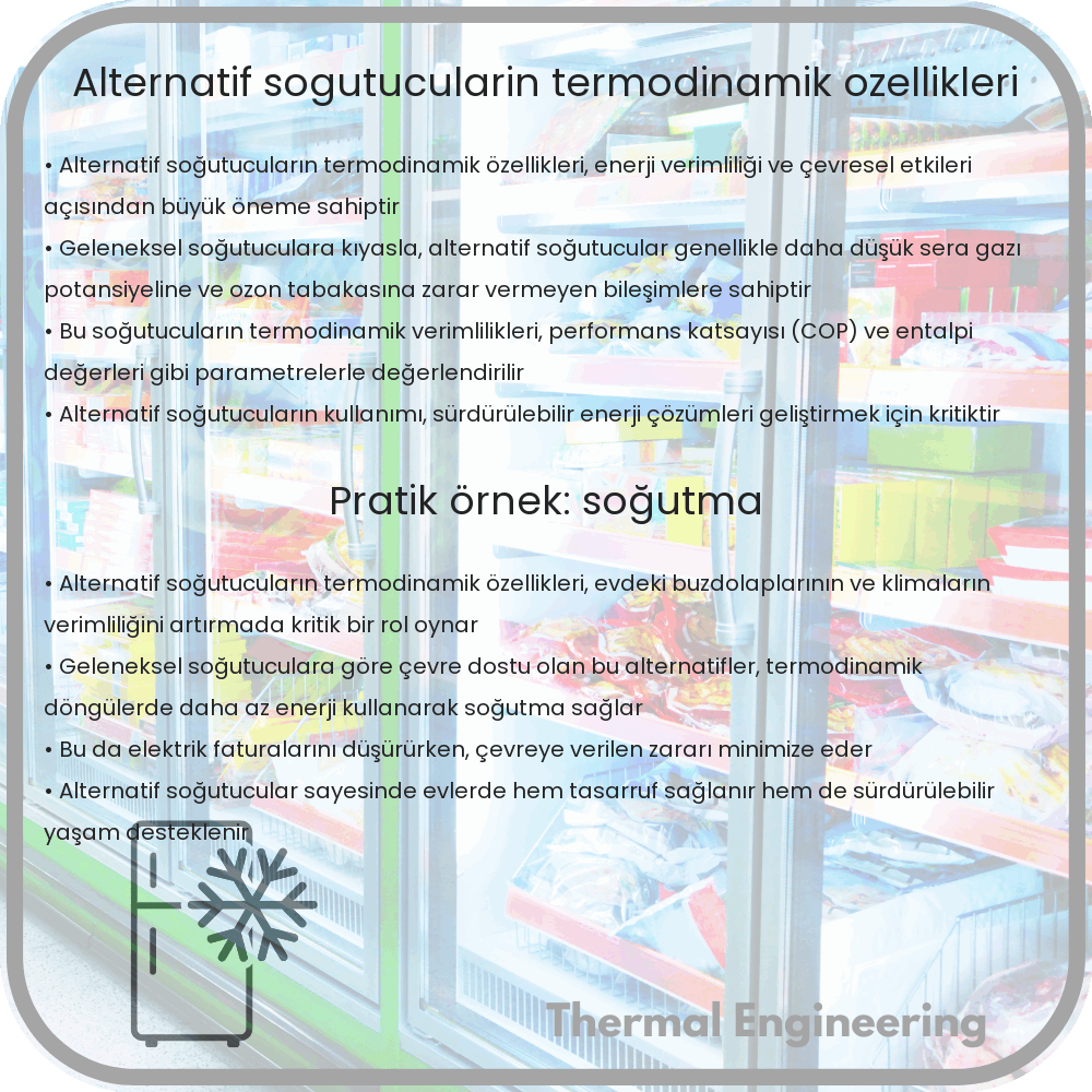 Alternatif Soğutucuların Termodinamik Özellikleri