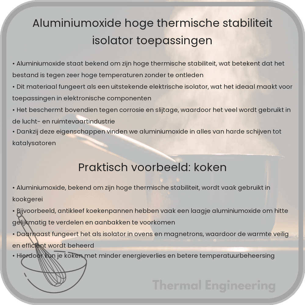 Aluminiumoxide | Hoge Thermische Stabiliteit, Isolator Toepassingen