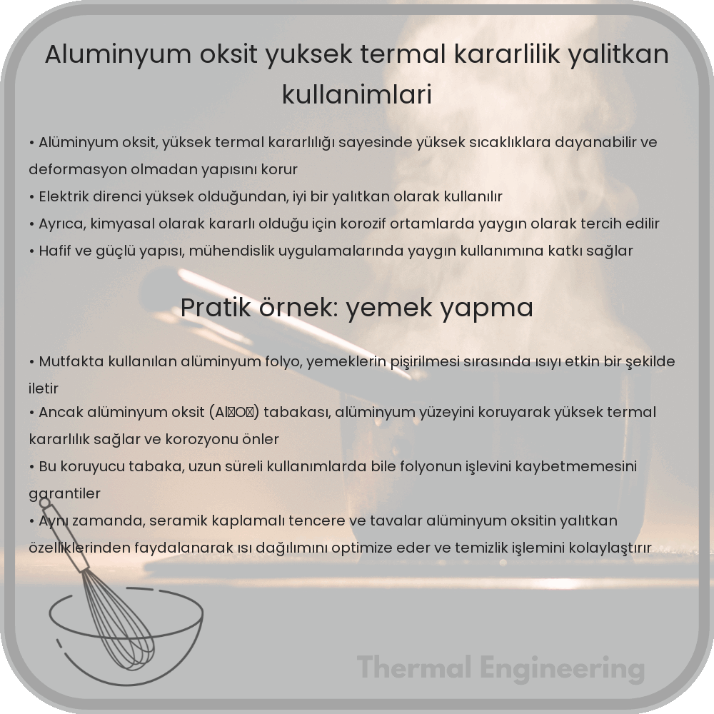 Alüminyum Oksit | Yüksek Termal Kararlılık, Yalıtkan Kullanımları