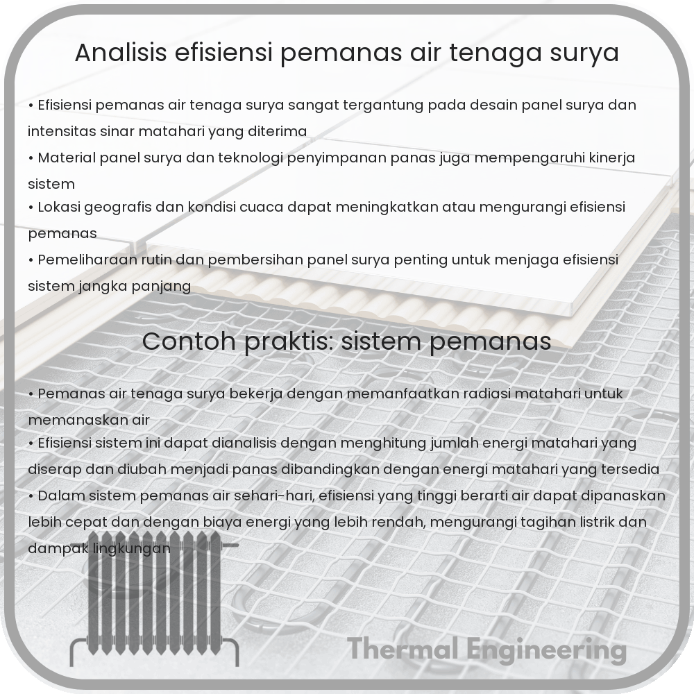 Analisis Efisiensi Pemanas Air Tenaga Surya