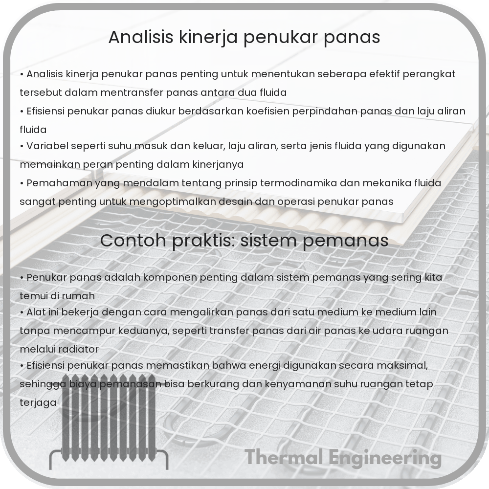 Analisis Kinerja Penukar Panas