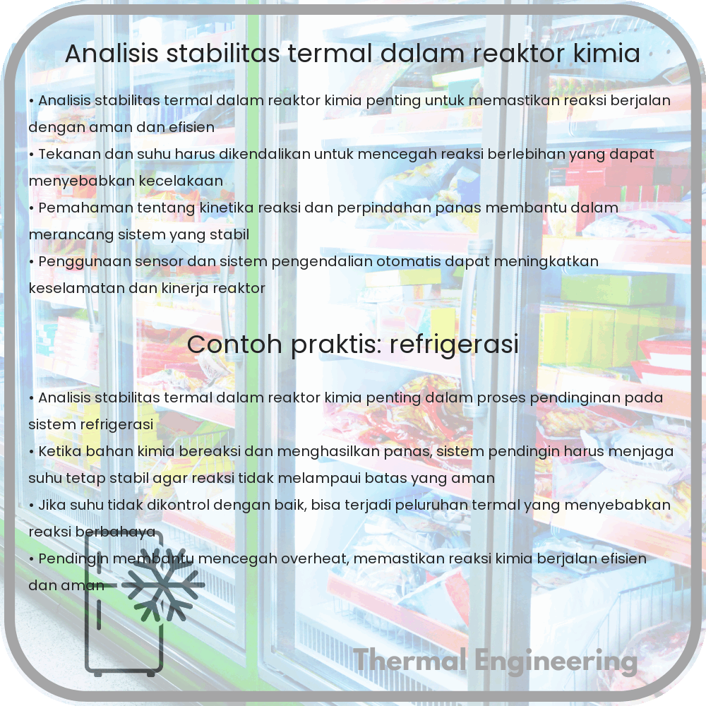 Analisis Stabilitas Termal dalam Reaktor Kimia