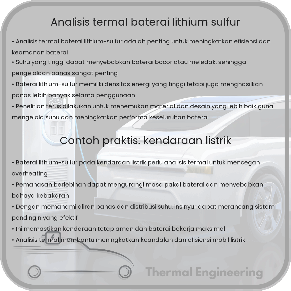 Analisis Termal Baterai Lithium-Sulfur
