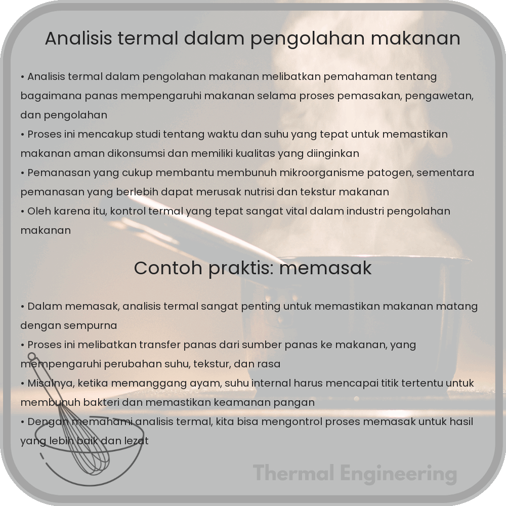 Analisis Termal dalam Pengolahan Makanan