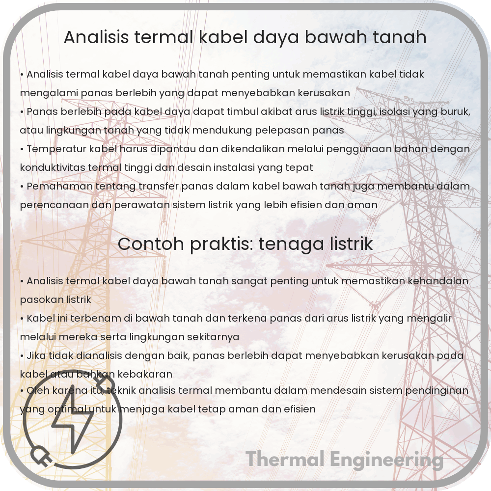 Analisis Termal Kabel Daya Bawah Tanah