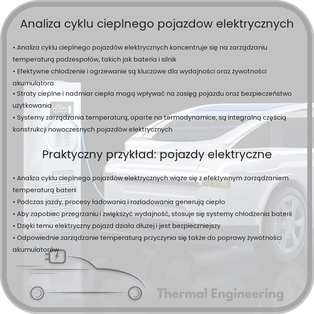 Analiza cyklu cieplnego pojazdów elektrycznych