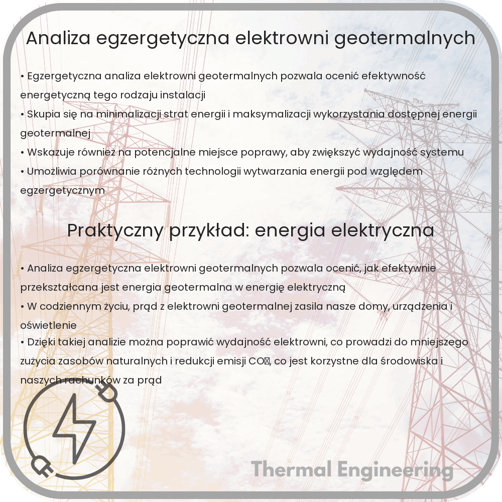 Analiza egzergetyczna elektrowni geotermalnych