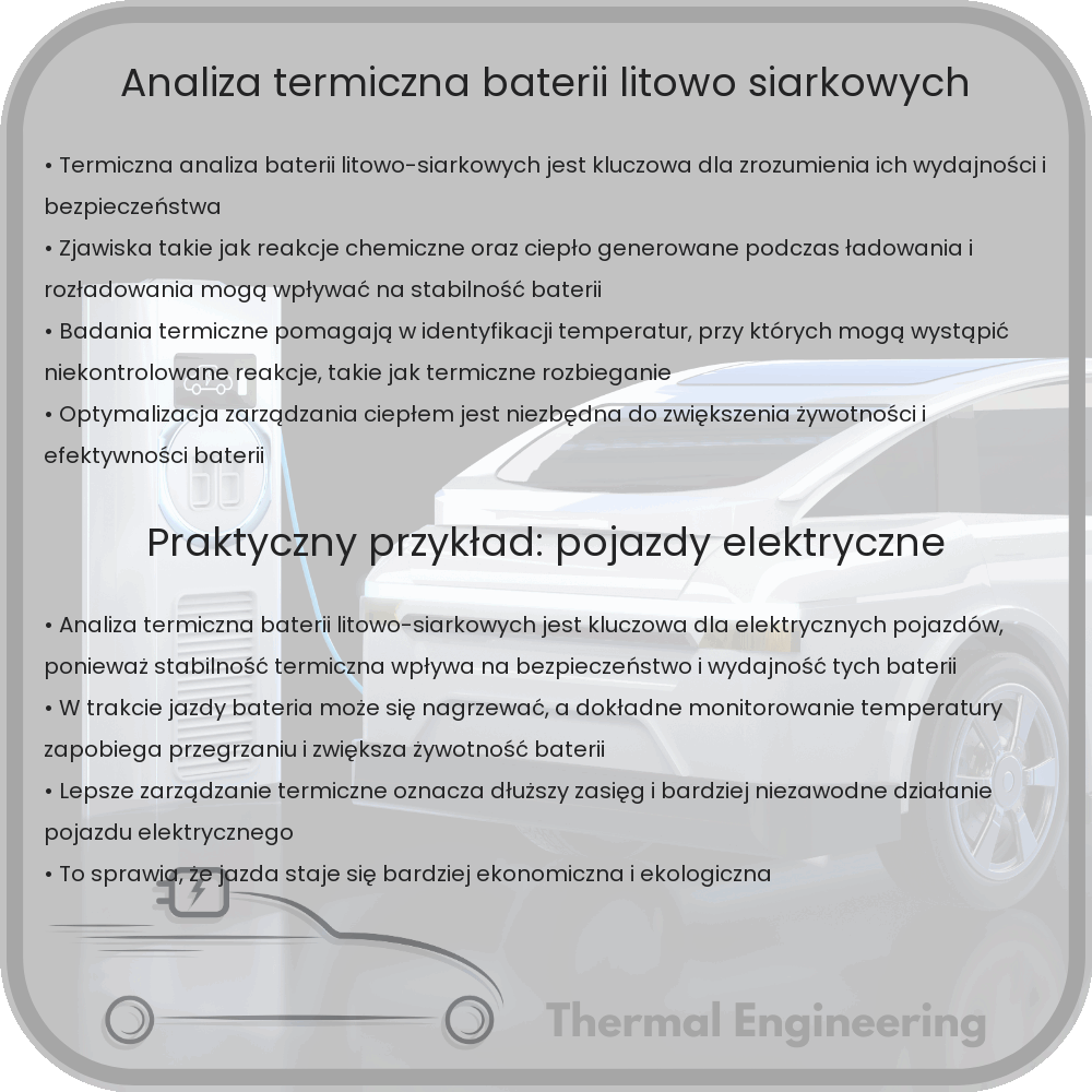 Analiza termiczna baterii litowo-siarkowych