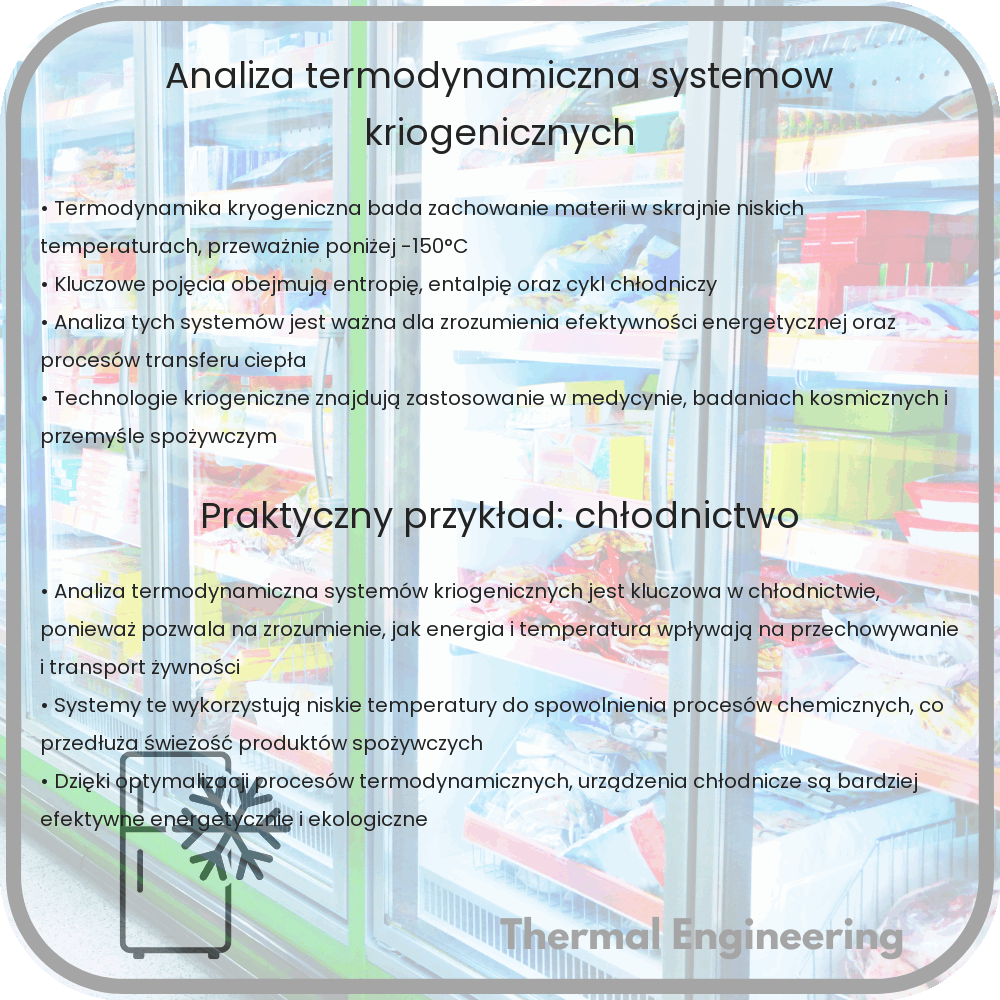 Analiza termodynamiczna systemów kriogenicznych