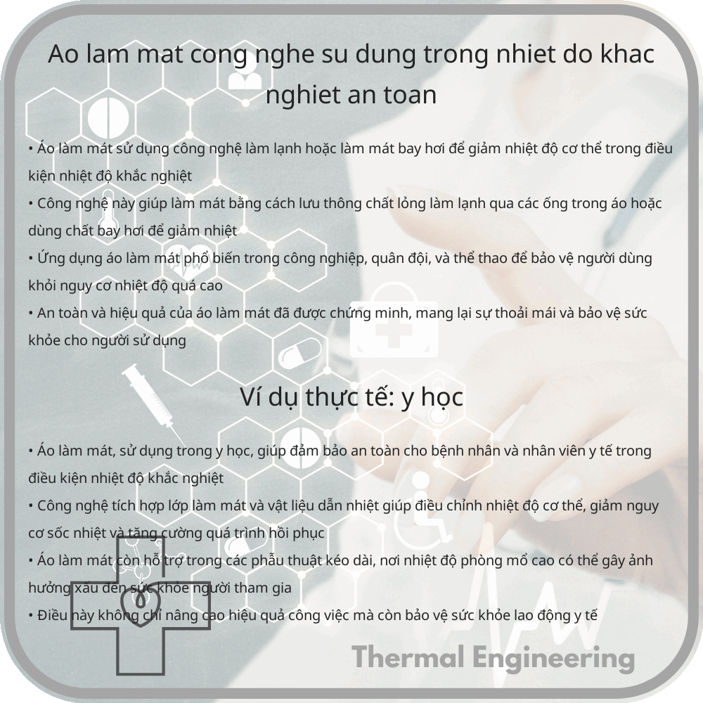 Áo làm mát | Công nghệ, Sử dụng trong nhiệt độ khắc nghiệt, An toàn