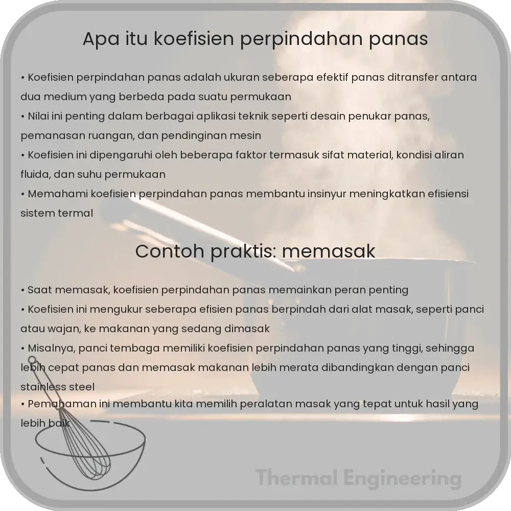 Apa Itu Koefisien Perpindahan Panas?