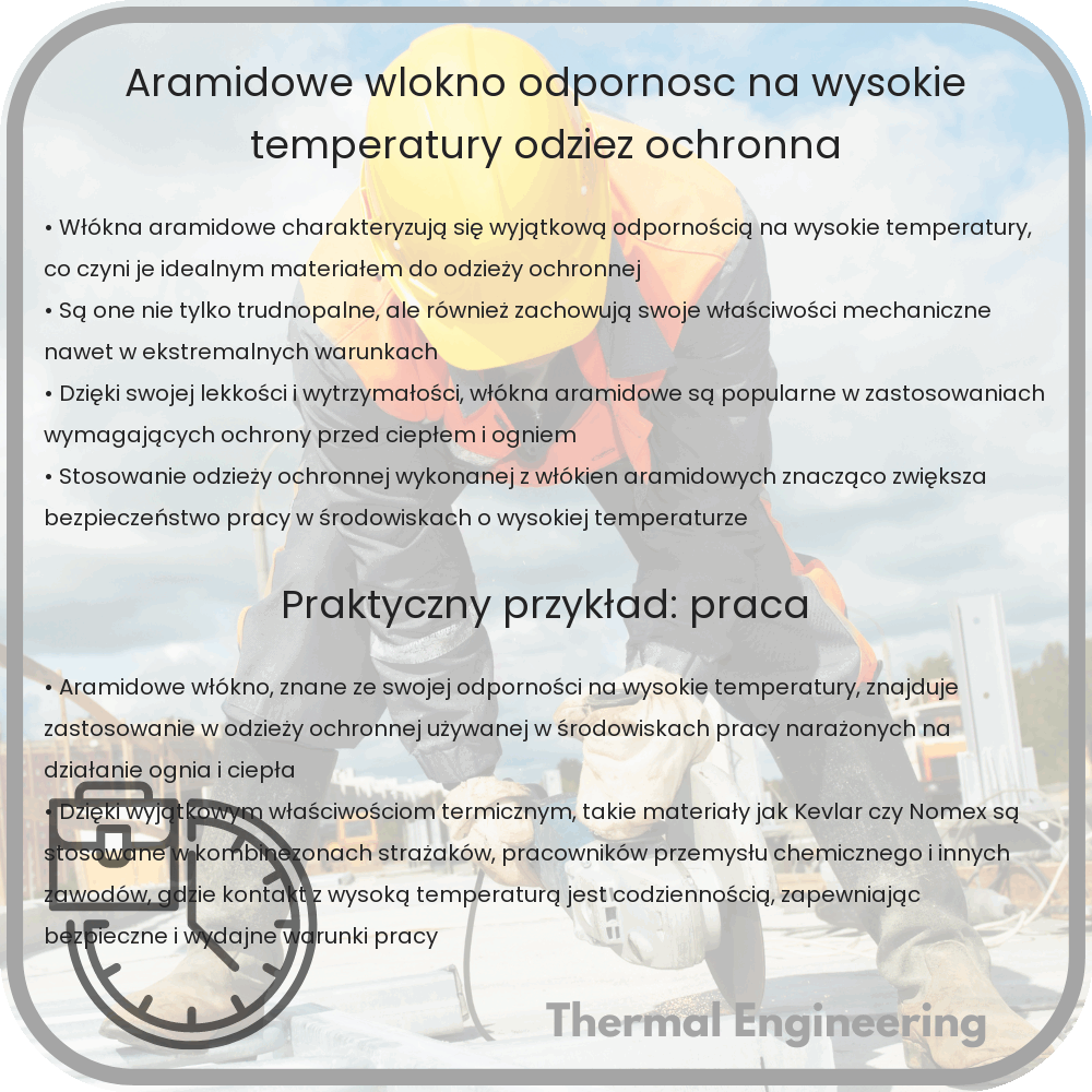 Aramidowe Włókno | Odporność na Wysokie Temperatury, Odzież Ochronna