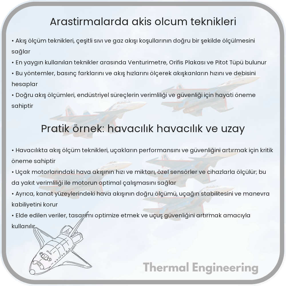 Araştırmalarda Akış Ölçüm Teknikleri
