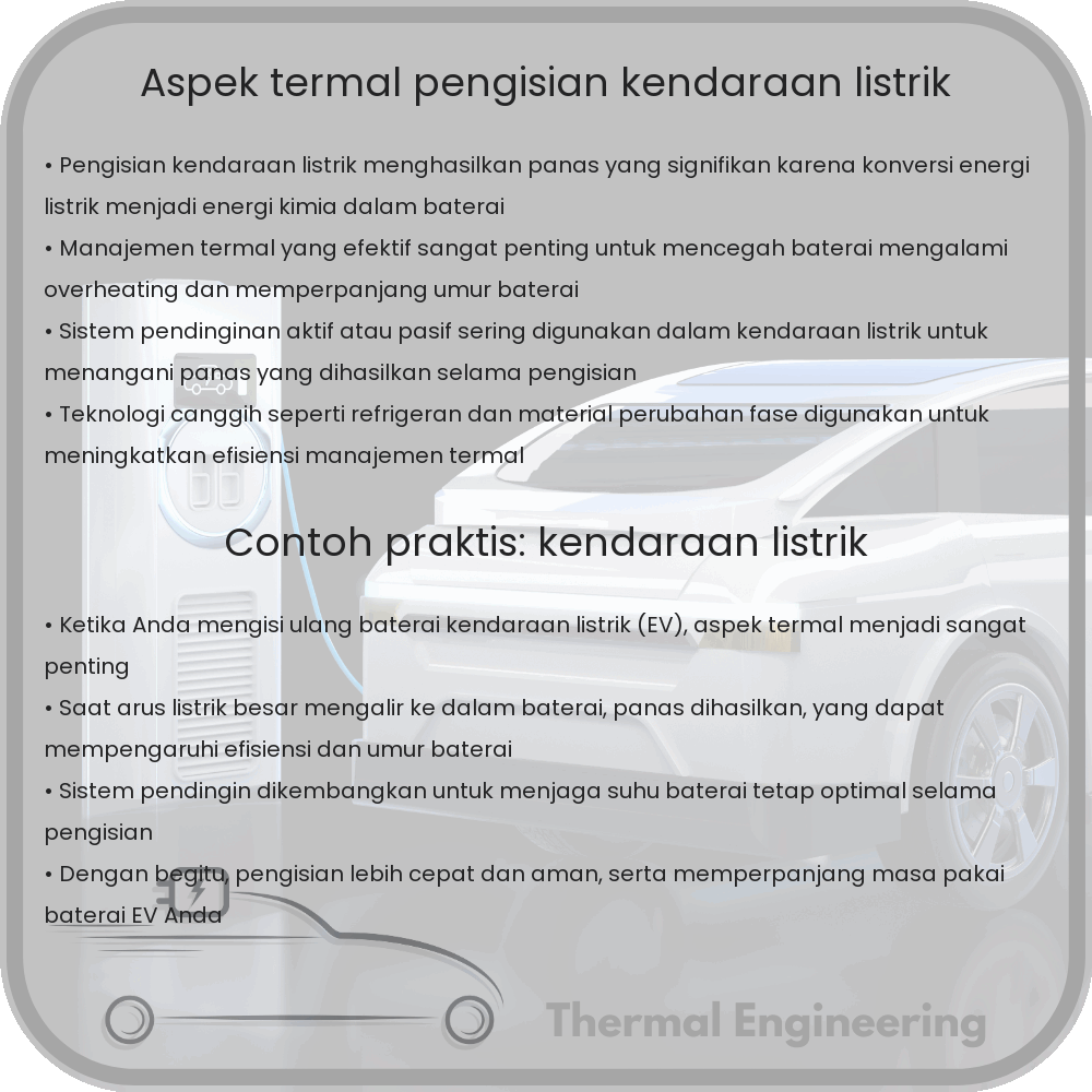 Aspek Termal Pengisian Kendaraan Listrik