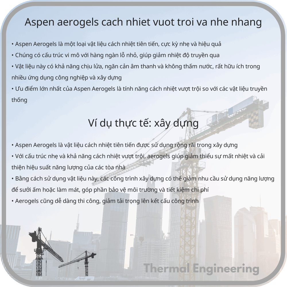 Aspen Aerogels | Cách Nhiệt Vượt Trội và Nhẹ Nhàng