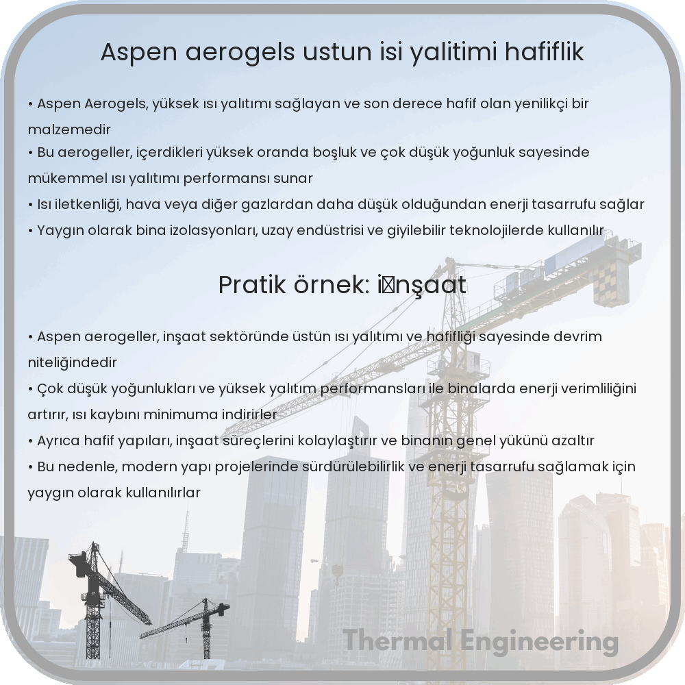 Aspen Aerogels | Üstün Isı Yalıtımı, Hafiflik