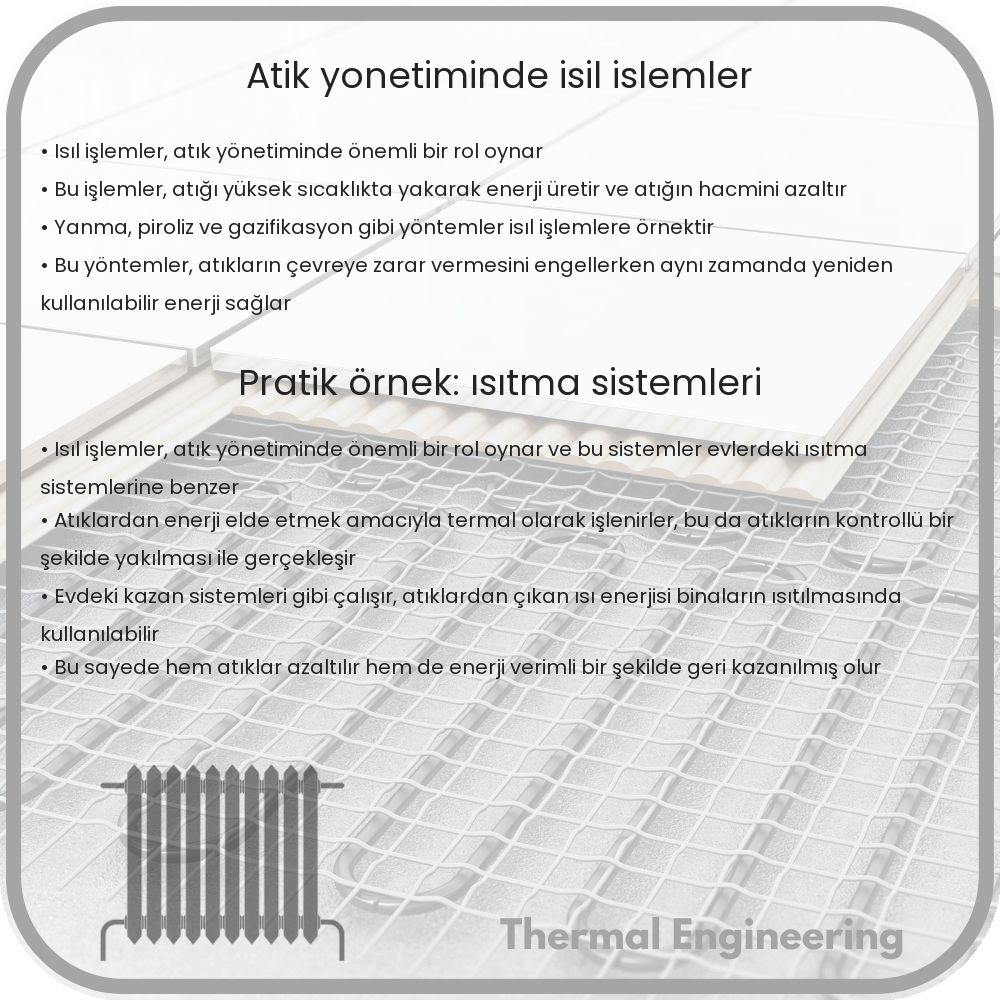 Atık Yönetiminde Isıl İşlemler