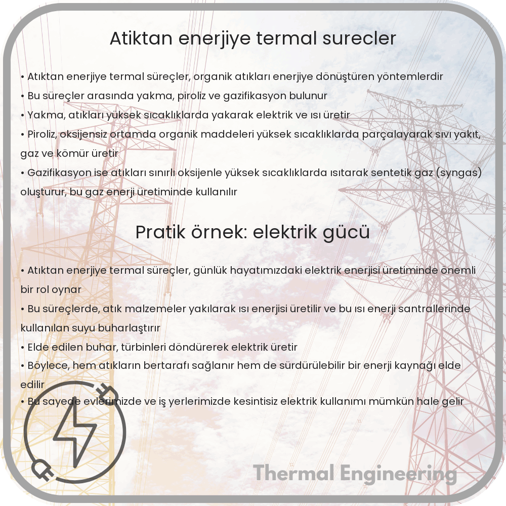 Atıktan Enerjiye Termal Süreçler