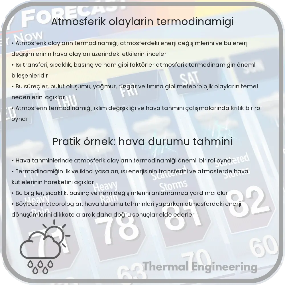 Atmosferik Olayların Termodinamiği