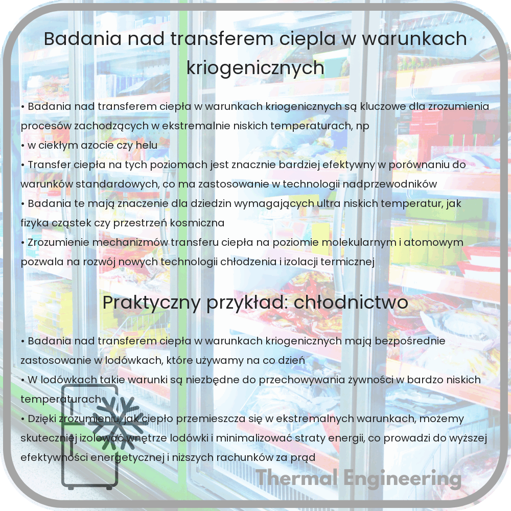 Badania nad transferem ciepła w warunkach kriogenicznych
