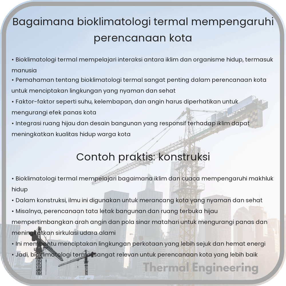 Bagaimana Bioklimatologi Termal Mempengaruhi Perencanaan Kota