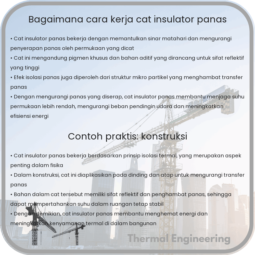 Bagaimana Cara Kerja Cat Insulator Panas?