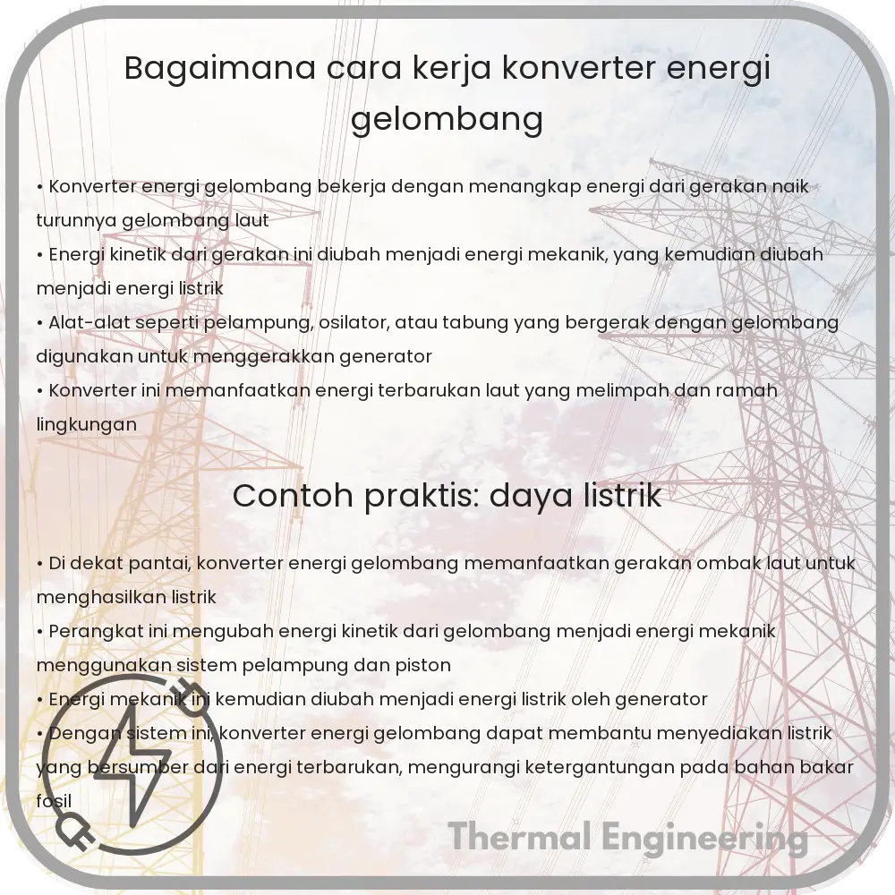 Bagaimana Cara Kerja Konverter Energi Gelombang