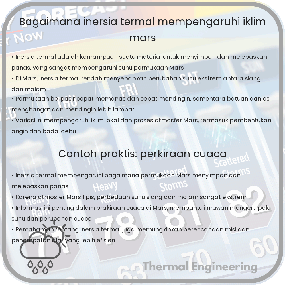 Bagaimana Inersia Termal Mempengaruhi Iklim Mars