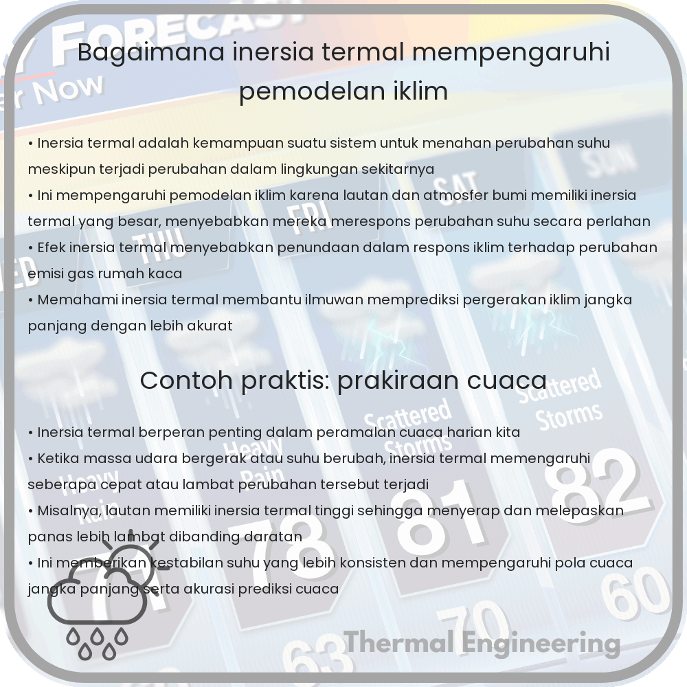 Bagaimana Inersia Termal Mempengaruhi Pemodelan Iklim