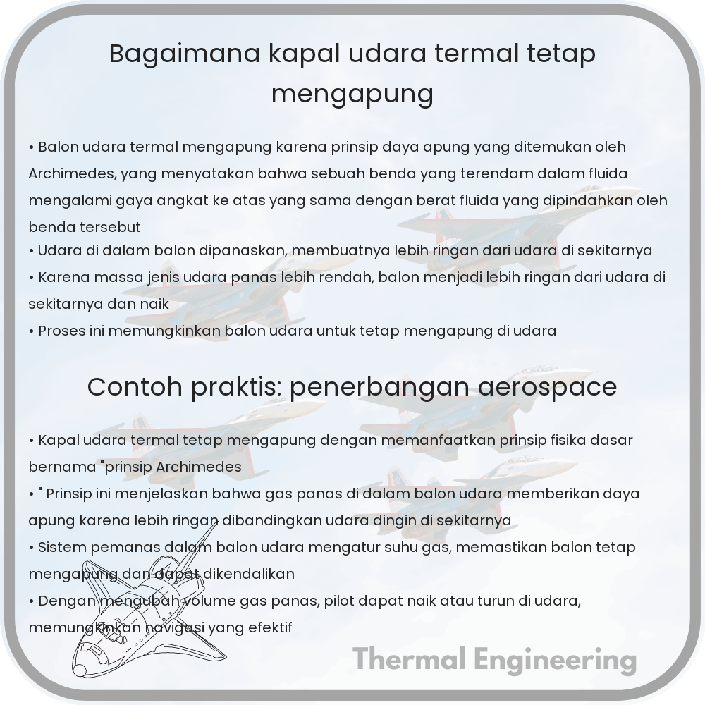Bagaimana Kapal Udara Termal Tetap Mengapung