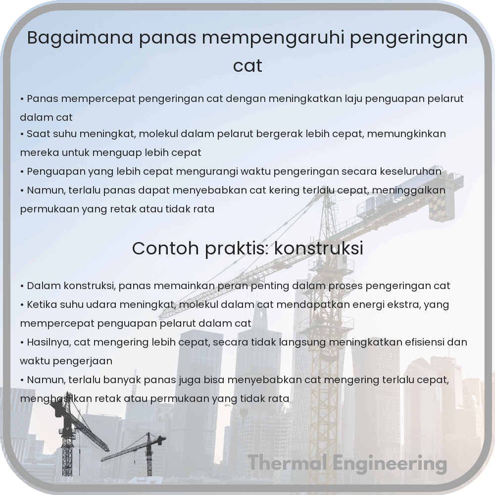 Bagaimana Panas Mempengaruhi Pengeringan Cat